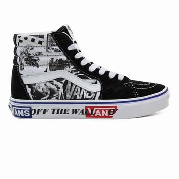 Damske Kotnikove Tenisky Vans Lady Vans Sk8-Hi Čierne/Biele VA65BQCZD